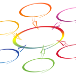 Children learning together in a community-based education setting